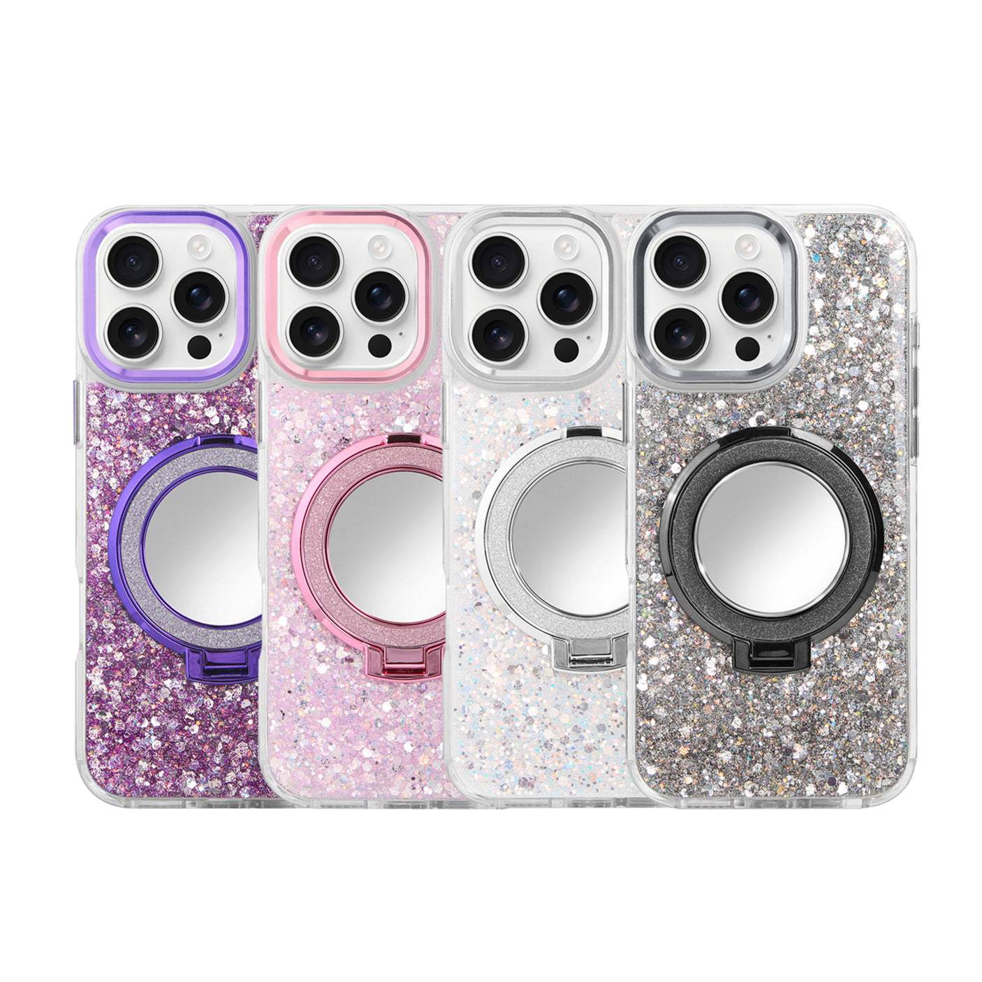 Samsung A55 5G Funda con Espejo y Purpurina