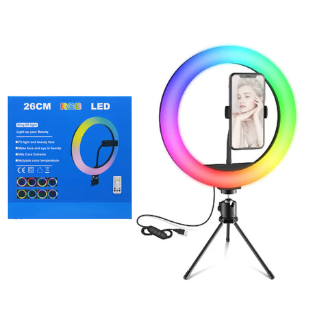 Aro de Luz RGB 26 cm Negro