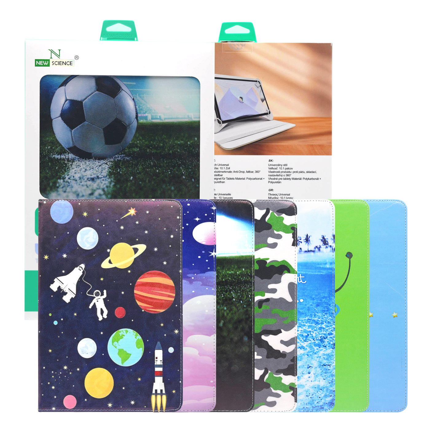 Funda Tablet Giratoria Universal 10.1" Diseño