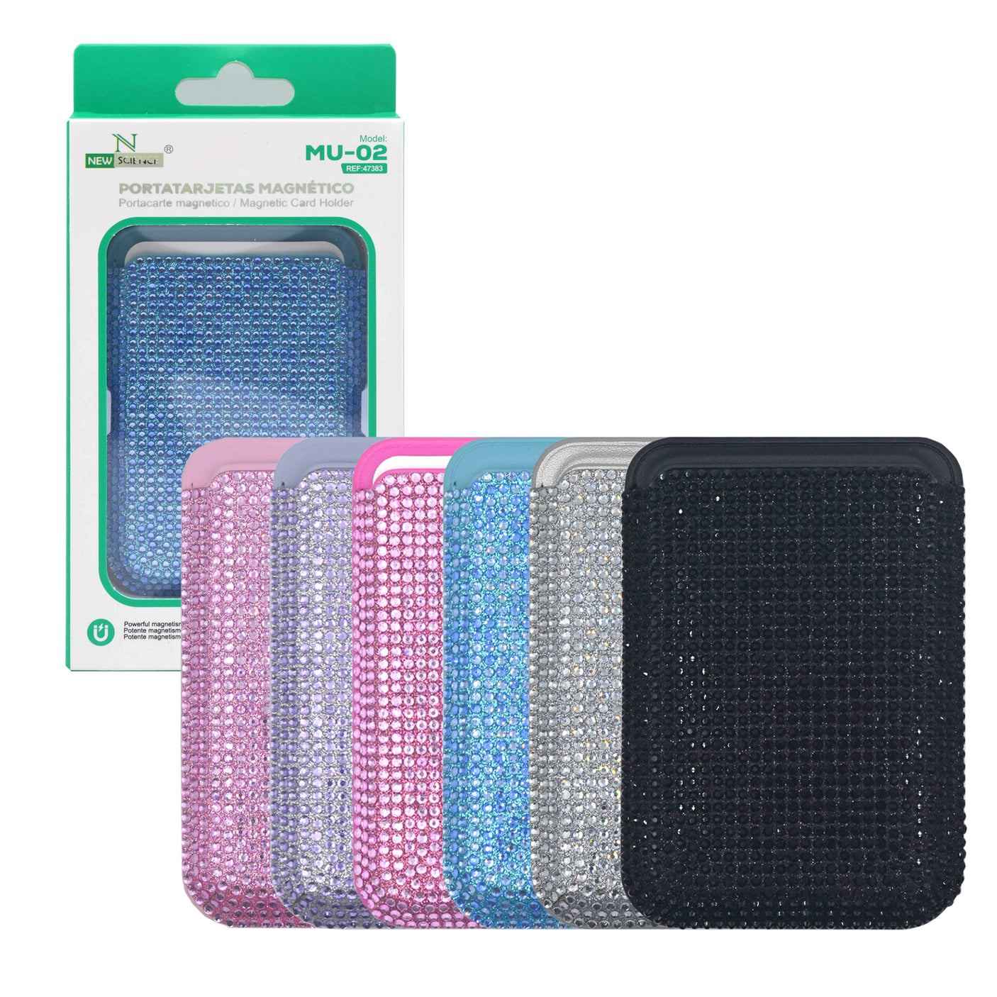 Portatarjetas Magnético con Brillos Model: MU-02