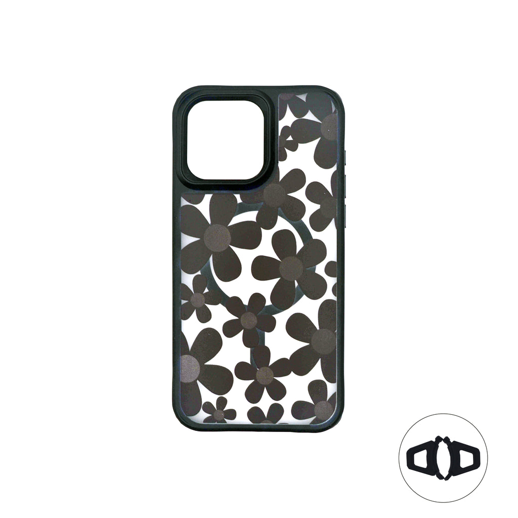 iPhone 16 Pro Funda floral mate transparente