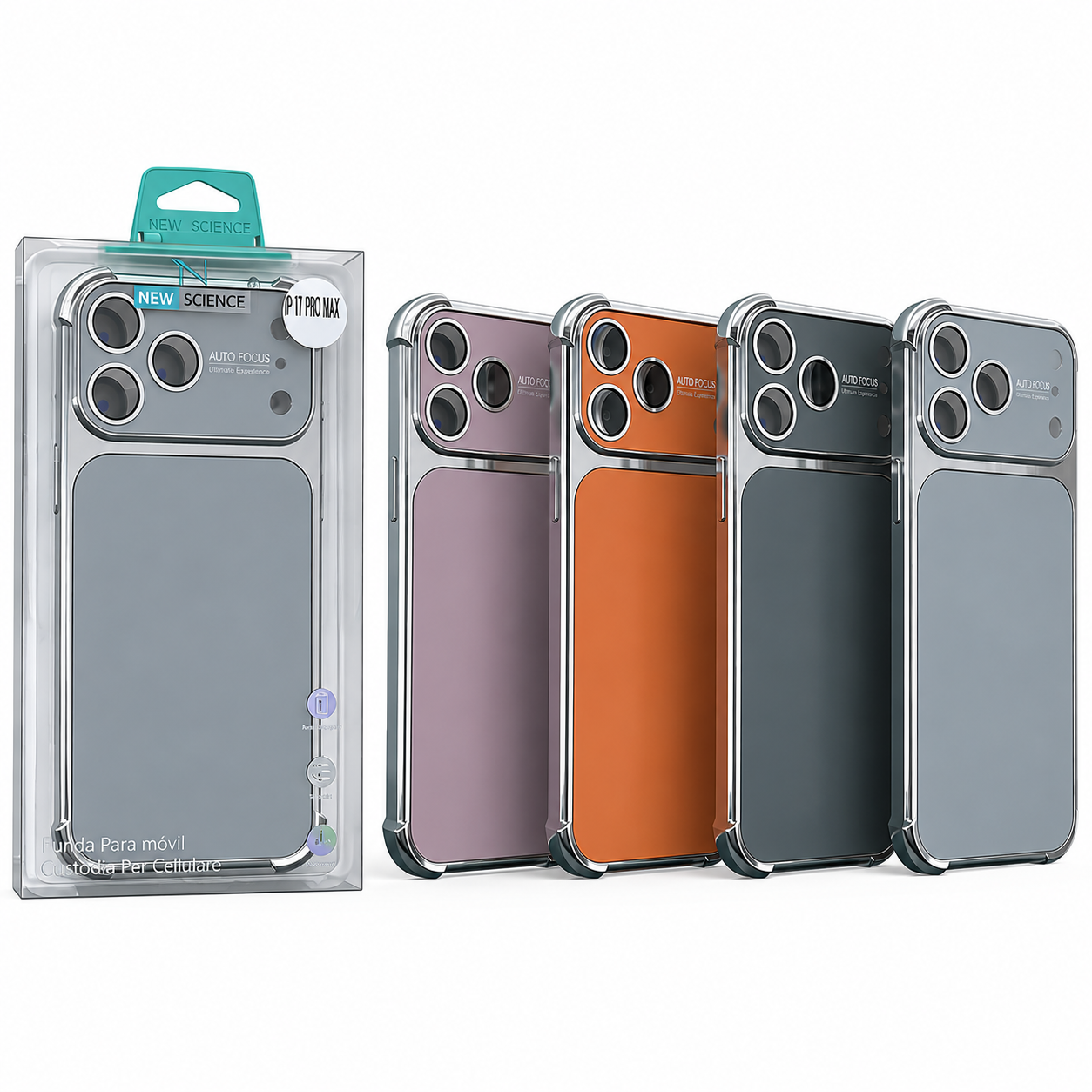 iPhone 17 Pro Max Carcasa Metalizada con Protección Cámara