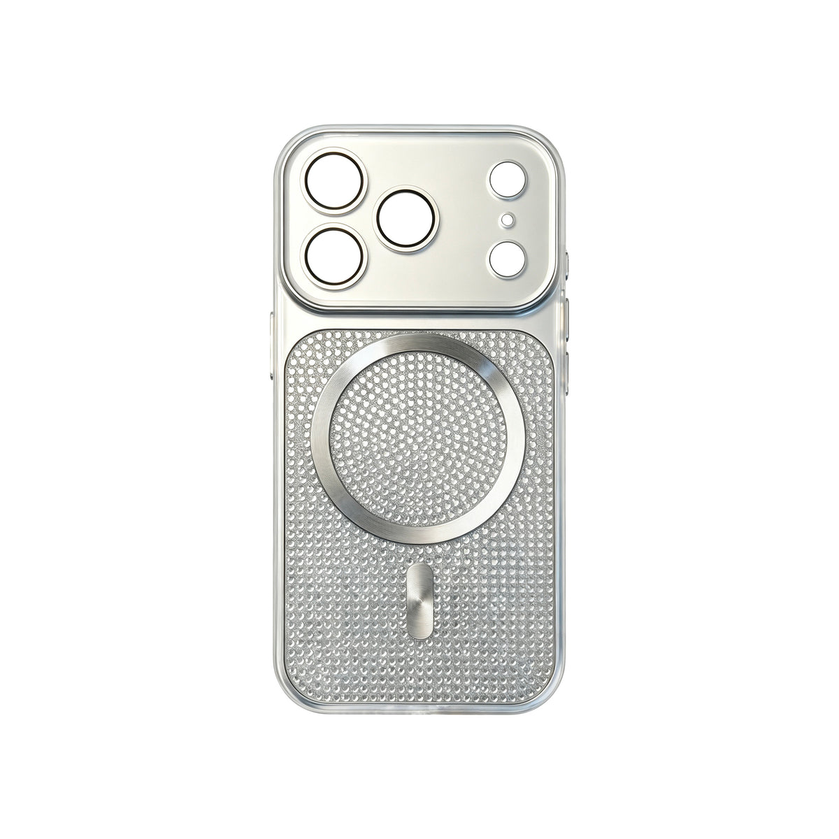 iPhone 16 Pro Max Carcasa Magsafe con Protección de Cámara Diseño Pavés de Diamantes