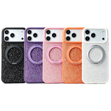 iPhone 17 Pro Carcasa Glitter Diamantes con Anillo Magsafe