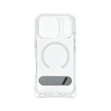 iPhone 17 Carcasa MagSafe Transparente Reforzada con Soporte y Agujeros para Cordón