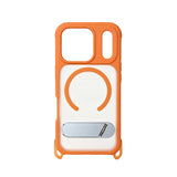 iPhone 17 Carcasa MagSafe Reforzada con Soporte y Agujeros para Cordón