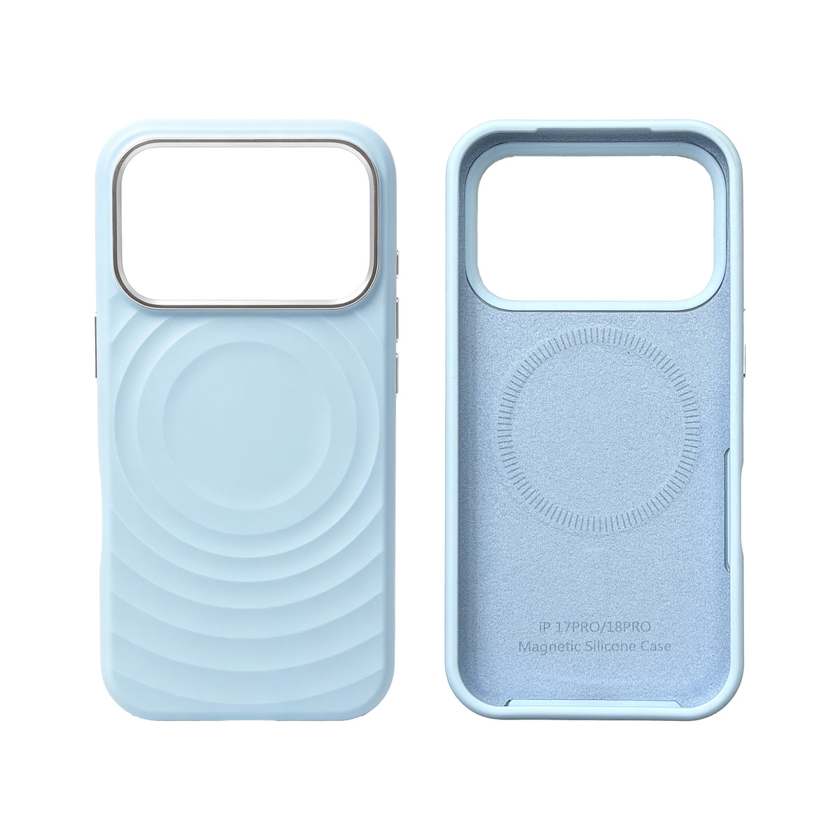 iPhone 17 Carcasa Silicona Magsafe con Textura de ondasconcéntricas
