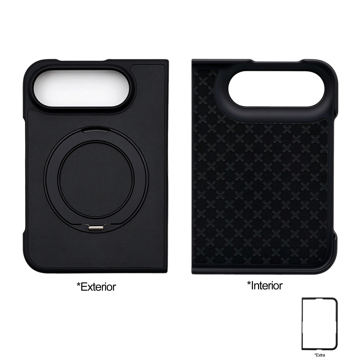 iPhone Duo Carcasa MagSafe de Piel con Anillo de Soporte Giratorio 360°