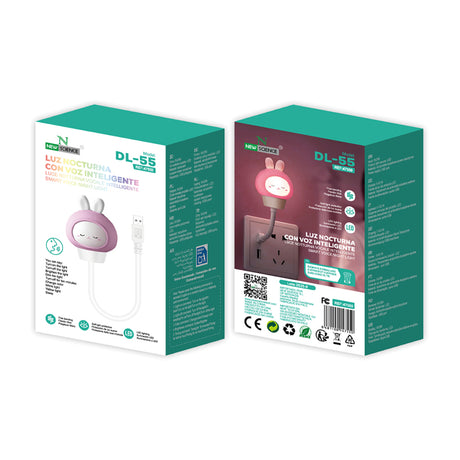 Luz Nocturna con Voz Inteligente Diseño Conejo DL-55