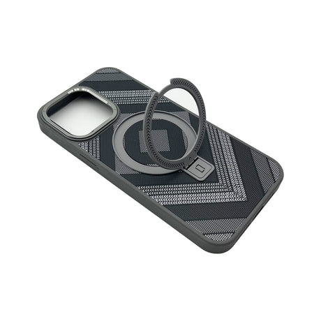 iPhone 16 Plus Magsafe Case with Texture Pattern and Stand (Mix)