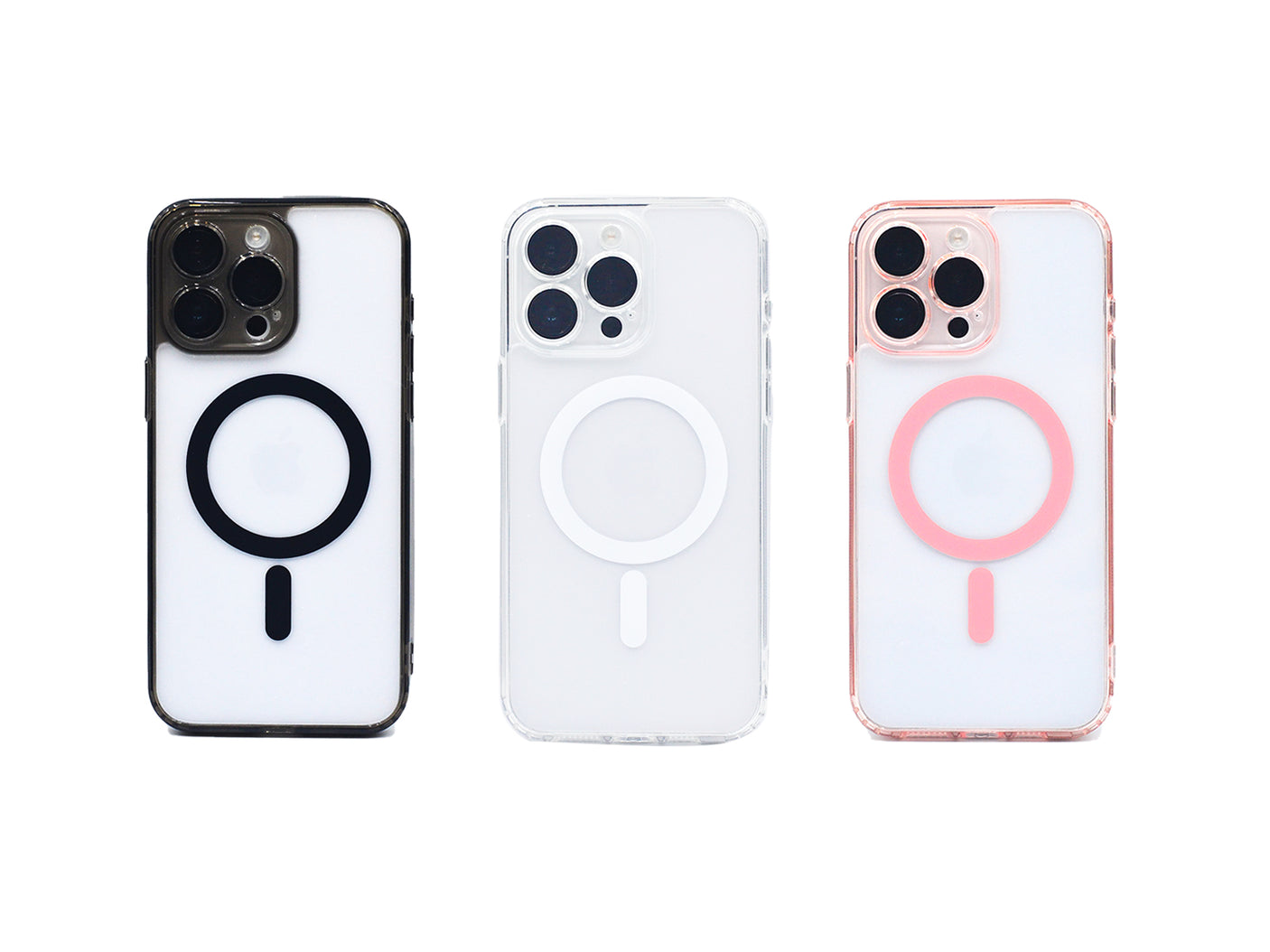 Capa Magsafe transparente para iPhone 14 Pro com proteção de câmera