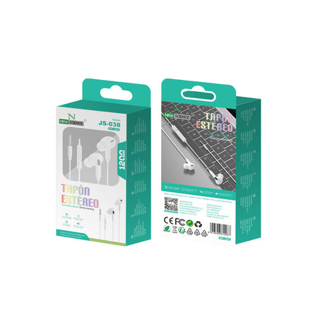 Auriculares 3.5mm Jack con Almohadilla JS-038