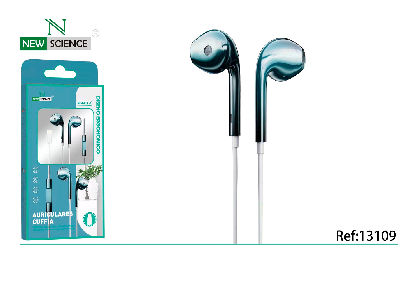 Lightning Headphones for iPhone Metallic L-6