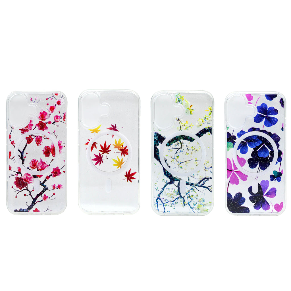 iPhone 12/12 Pro Carcasa Magsafe con Dibujo (Mix 4 uds)