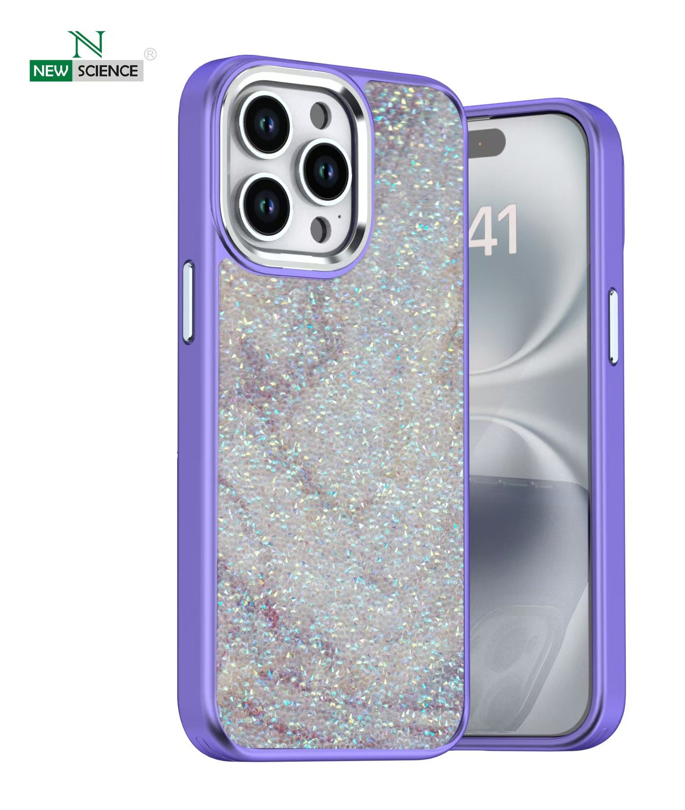 iPhone 16 Plus Carcasa Estampado Purpurina