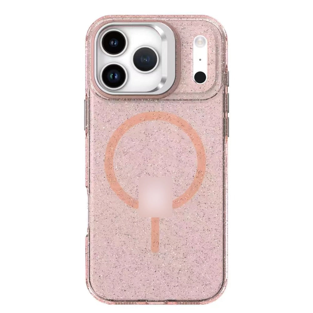 iPhone 17 Air Funda Magsafe transparente con purpurina delicada