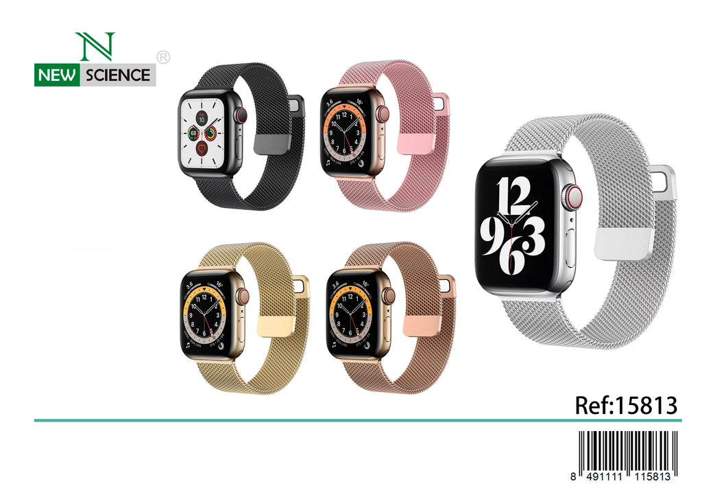 22mm Universal Metal Smartwatch Strap with Magnet