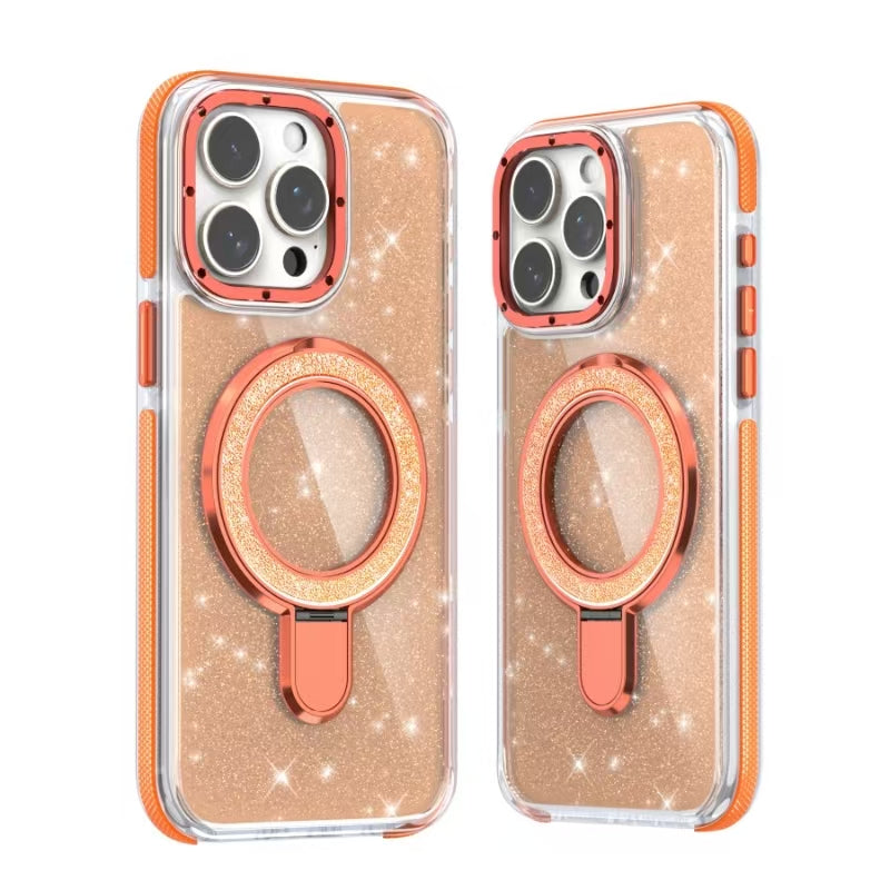 iPhone 17 Air Carcasa Magsafe Brillante con Soporte Plegable