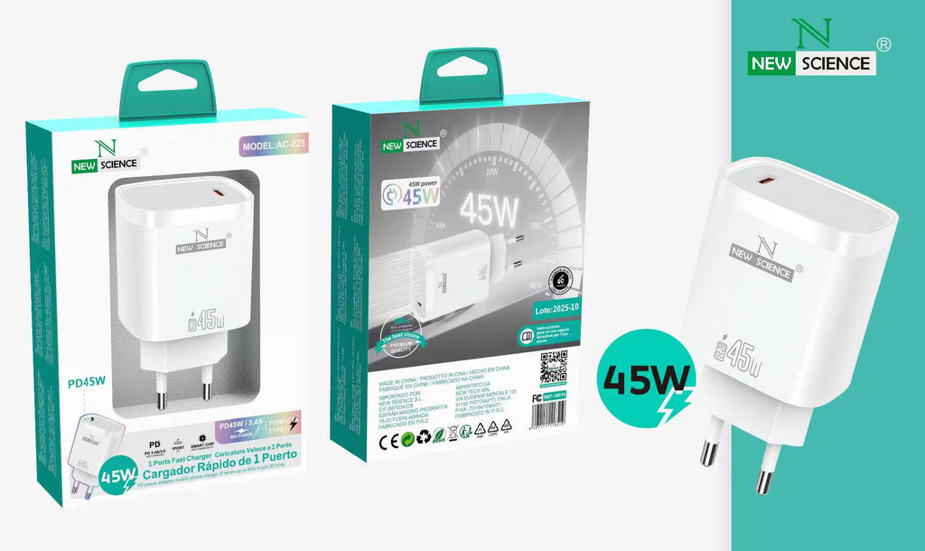 Enchufe PD USB-C 45W AC-225