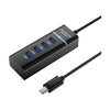 Adaptador HUB 4EN1 TYPE-C A USB 3.0 HU-01