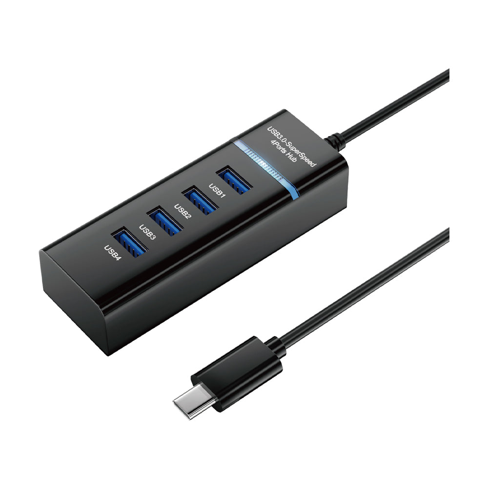 Adaptador HUB 4EN1 TYPE-C A USB 3.0 HU-01