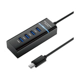Adaptador HUB 4EN1 TYPE-C A USB 3.0 HU-01
