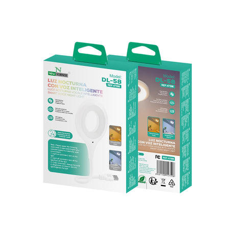 Luz Nocturna con Voz Inteligente DL-58