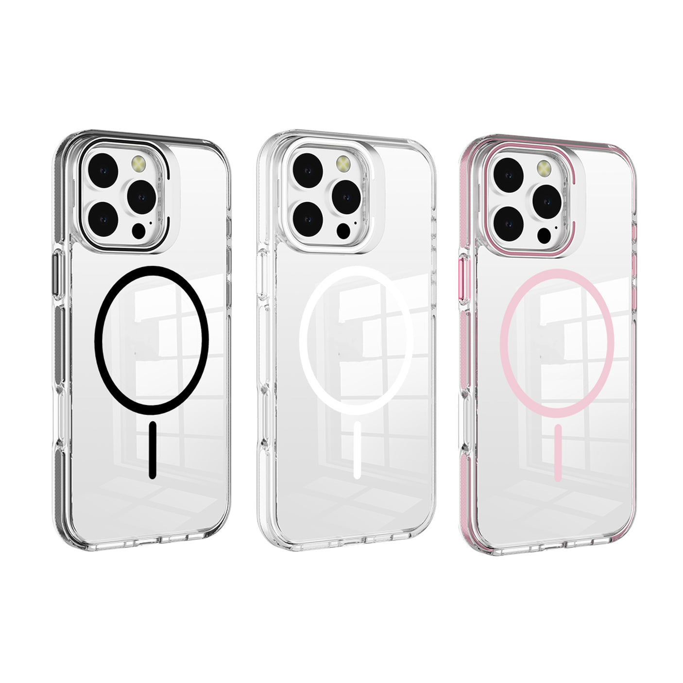 Funda Transparente iPhone 16E con Soporte para Cámara y MagSafe Protector de cámara incluido