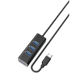 Adaptador HUB 4EN1 Type-C a USB 3.0 HU-08