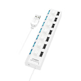 Adaptador HUB 7EN1 USB A USB 2.0 Con Interruptor HU-06