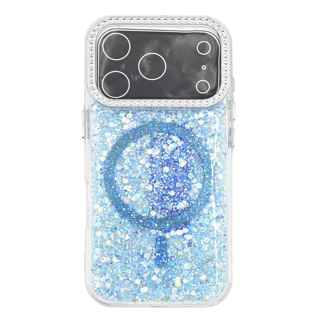 iPhone 17 Funda Magnética con Purpurina y Brillantes Magsafe
