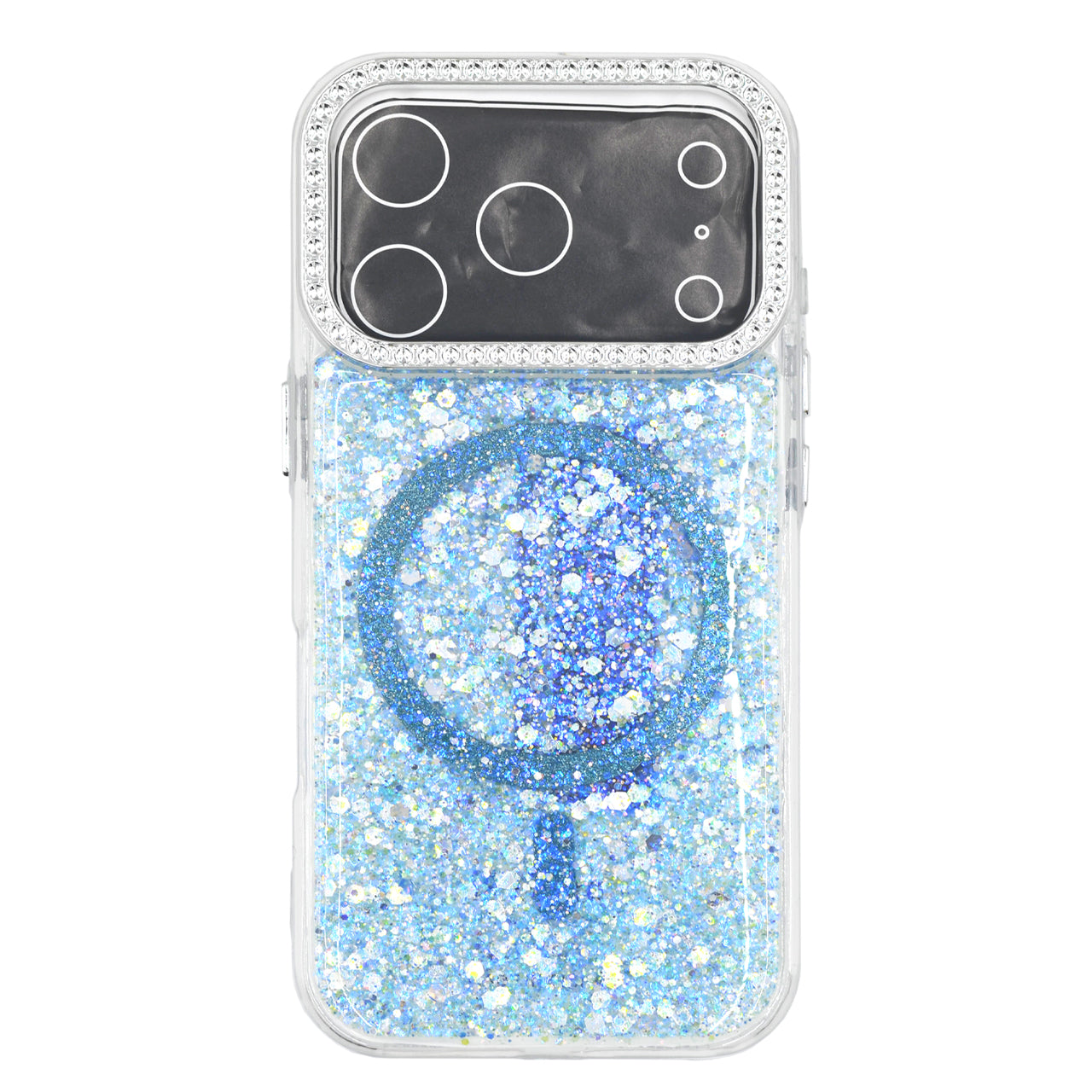 iPhone 17 Funda Magnética con Purpurina y Brillantes Magsafe