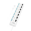 Adaptador HUB 7EN1 Type C A USB 2.0 Con Interruptor HU-06