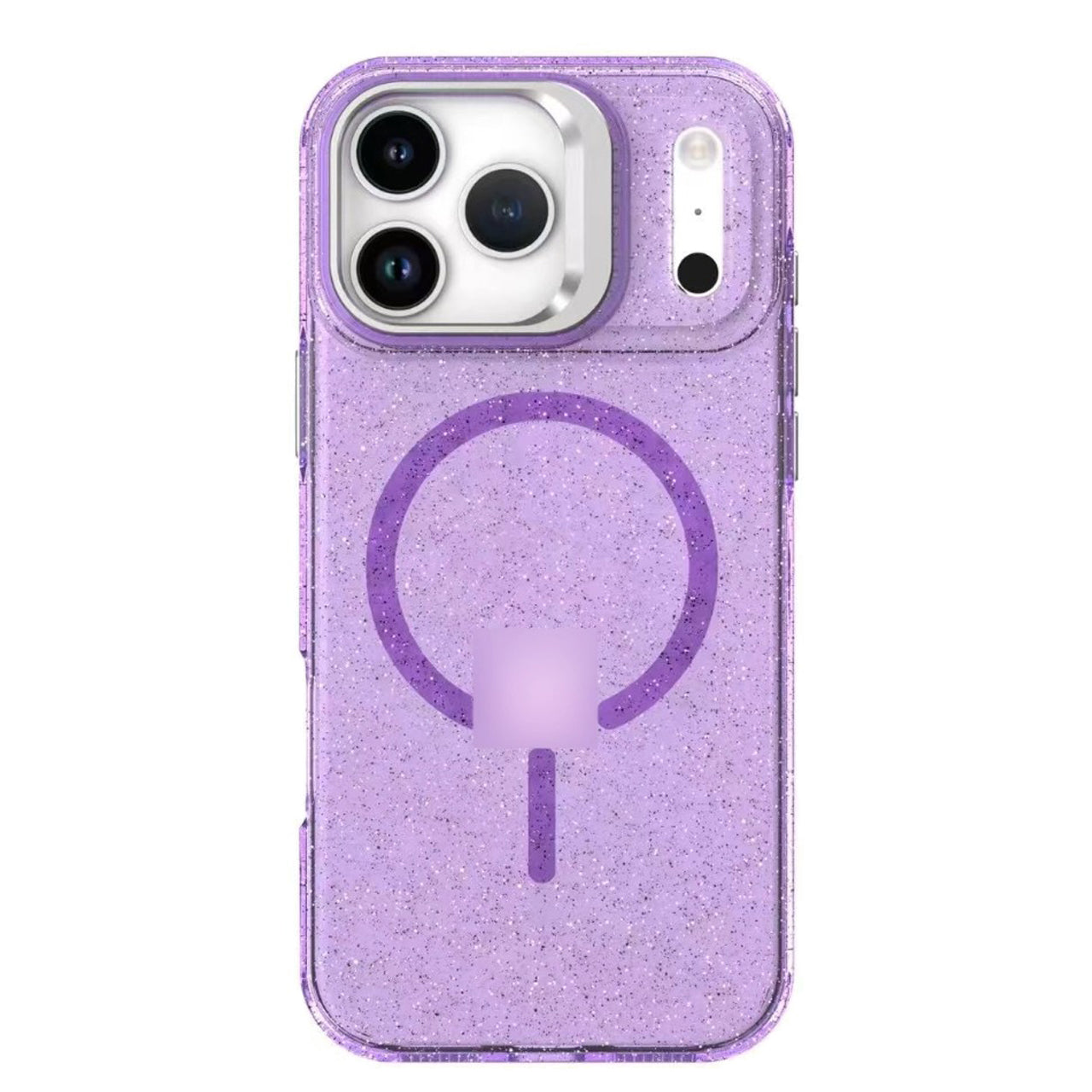 iPhone 17 Funda Transparente con Purpurina y MagSafe