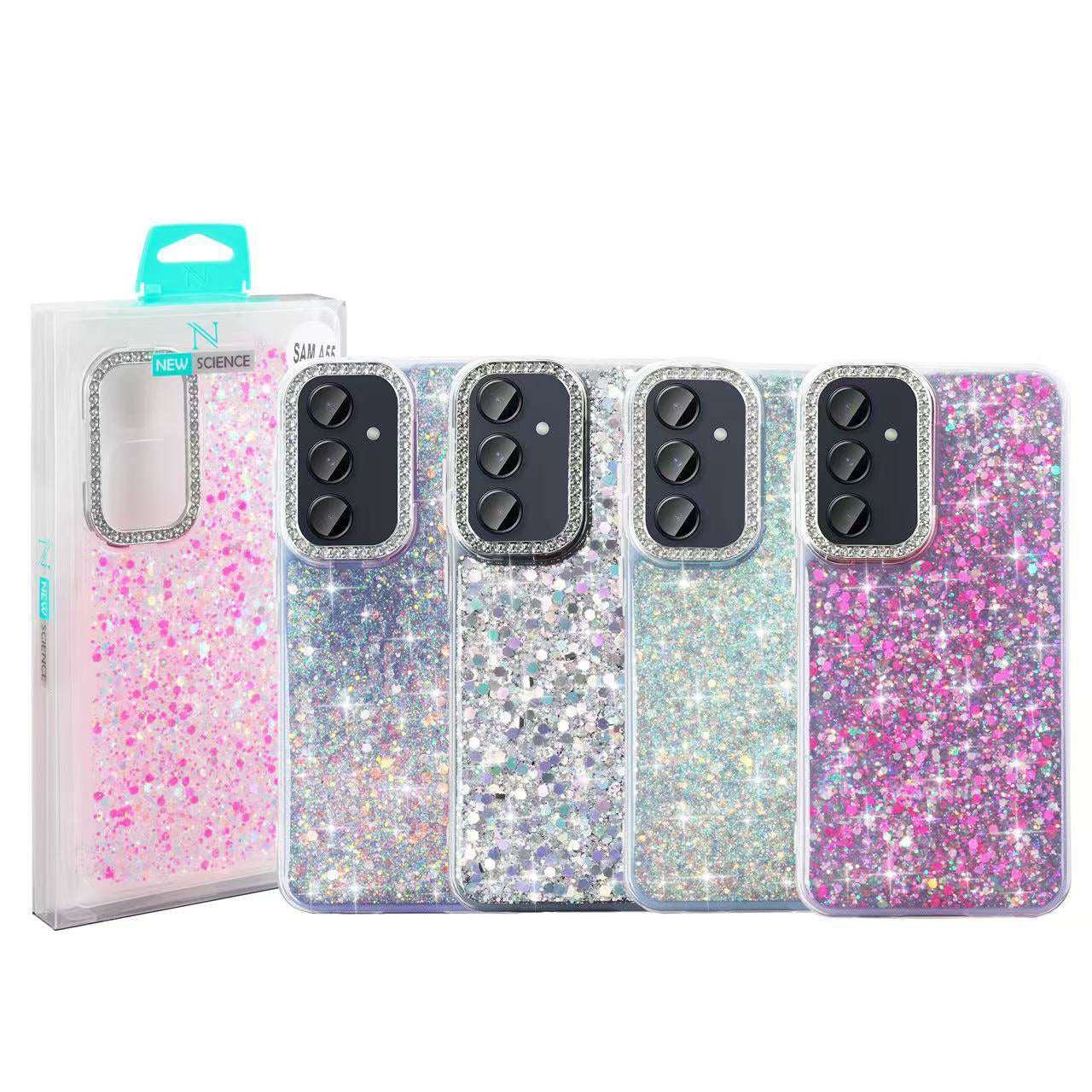 Samsung S25 Plus Funda Magnética con Purpurina y Brillantes