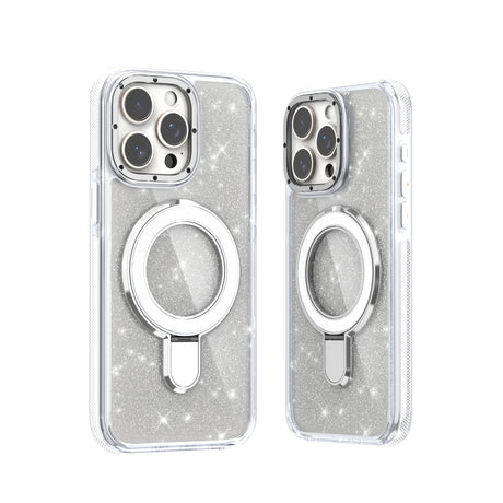 iPhone 16 Plus Glitter Magsafe Case with Foldable Ring Holder
