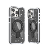 iPhone 16 Plus Glitter Magsafe Case with Foldable Ring Holder