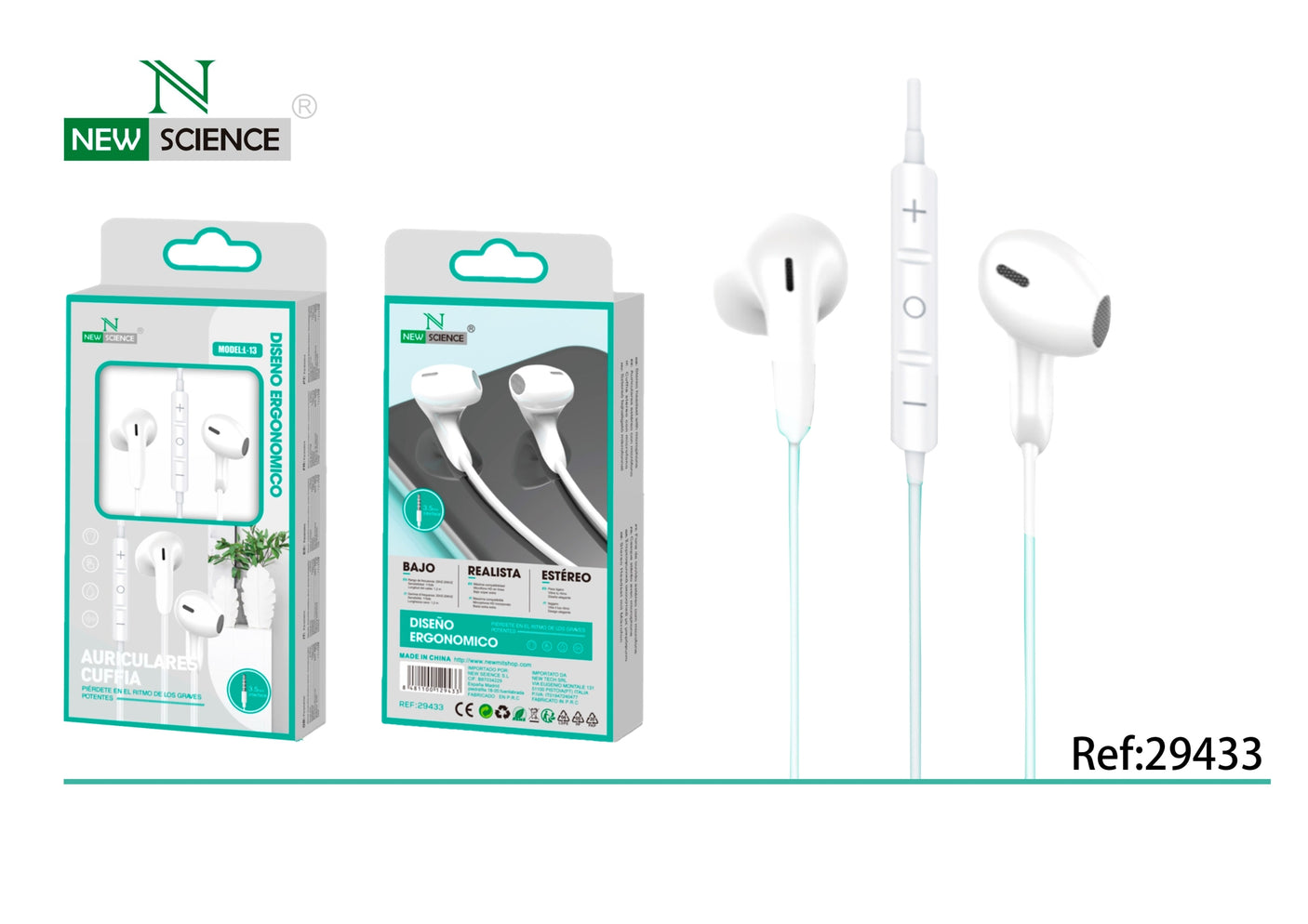 Headphones 3.5mm Jack L-13