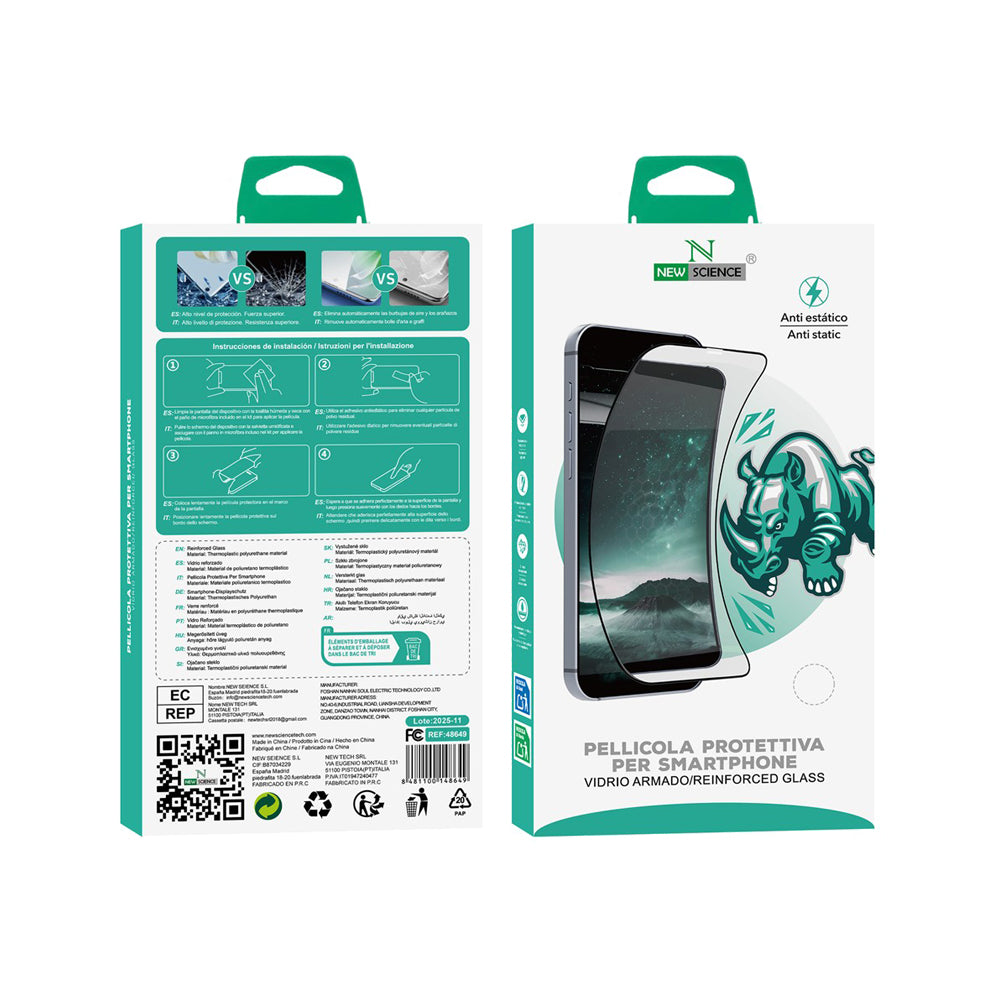 iPhone 11 / XR Cristal Templado Completo HD Anti-Estático Ultra Resistente