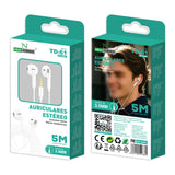 Auriculares estereo para JACK 5M TD-61