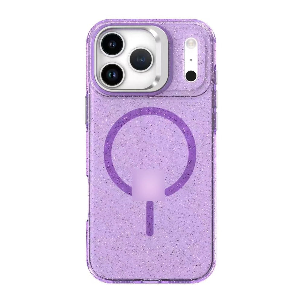 iPhone 17 Pro Max Funda Transparente con Purpurina y MagSafe