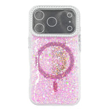 iPhone 17 Funda Magnética con Purpurina y Brillantes Magsafe