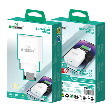 Enchufe Adaptador PD USB-C 45W SLD-T86