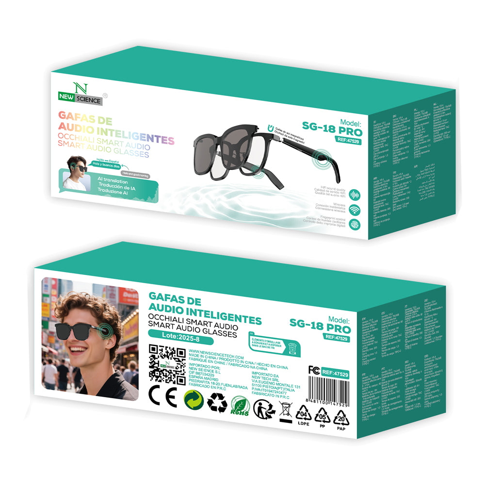 Gafas de audio inteligentes SG-18 PRO