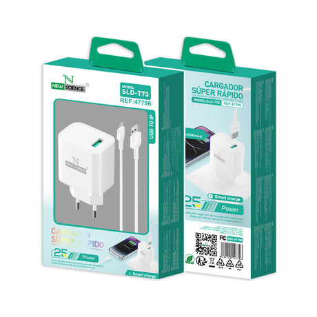 Cargador USB a iPhone 25W SLD-T73