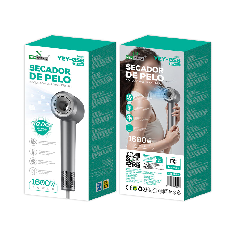 Secador de Pelo Iónico 1600W YEY-GS6