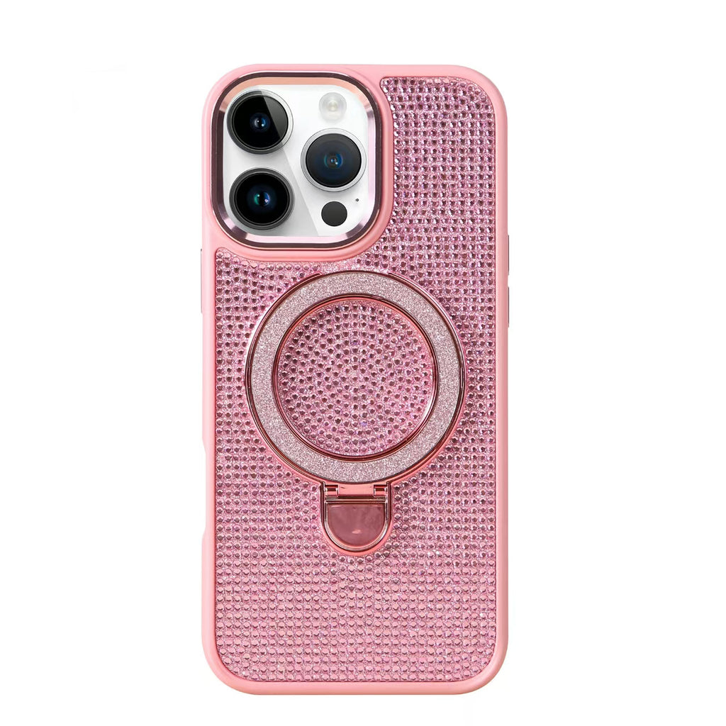Redmi A5 (173mm) Carcasa Brillante de Diamantes con Anillo Soporte