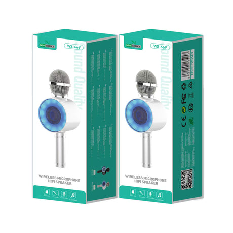 (Blanco) Microfono con Altavoz Modelo WS-669