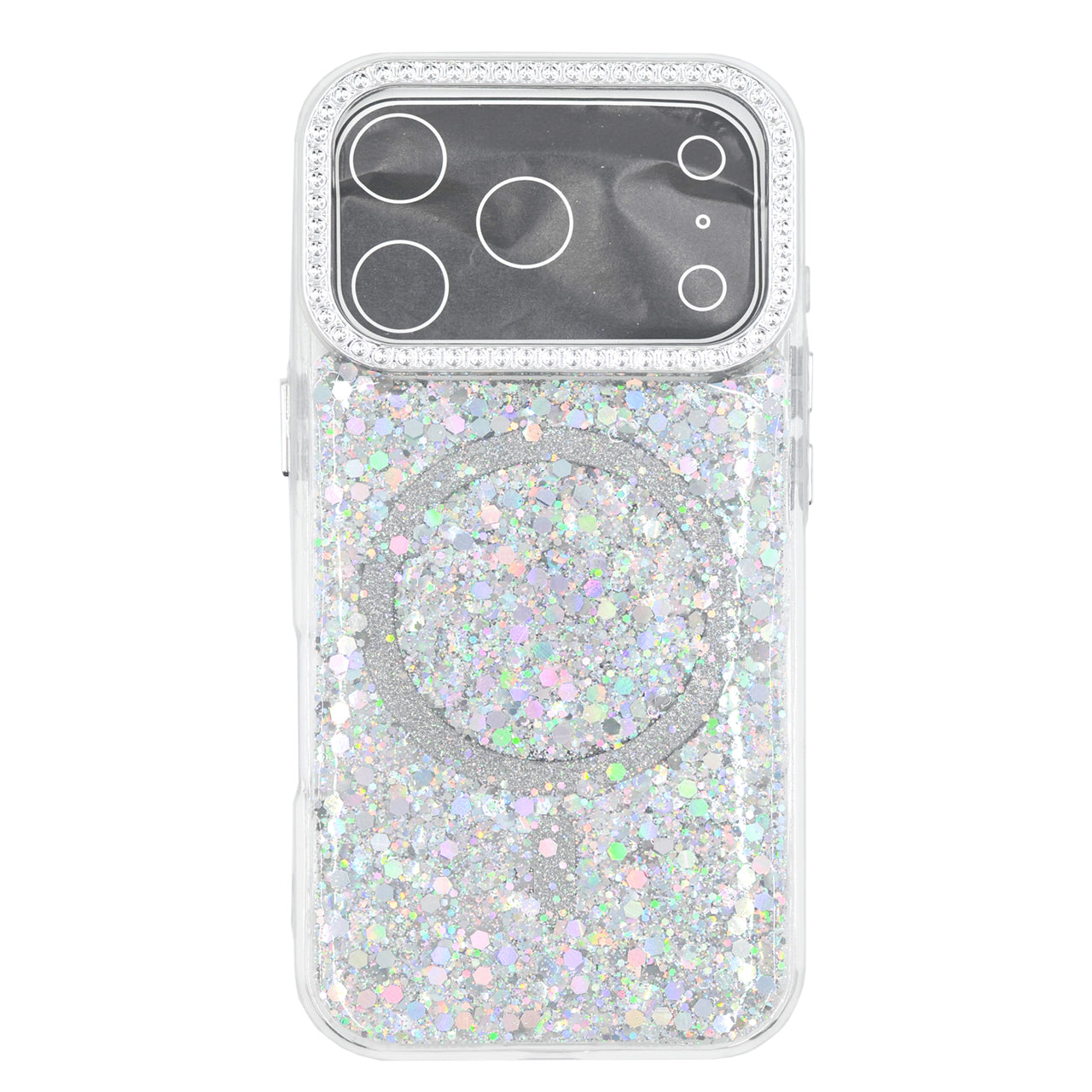 iPhone 17 Funda Magnética con Purpurina y Brillantes Magsafe