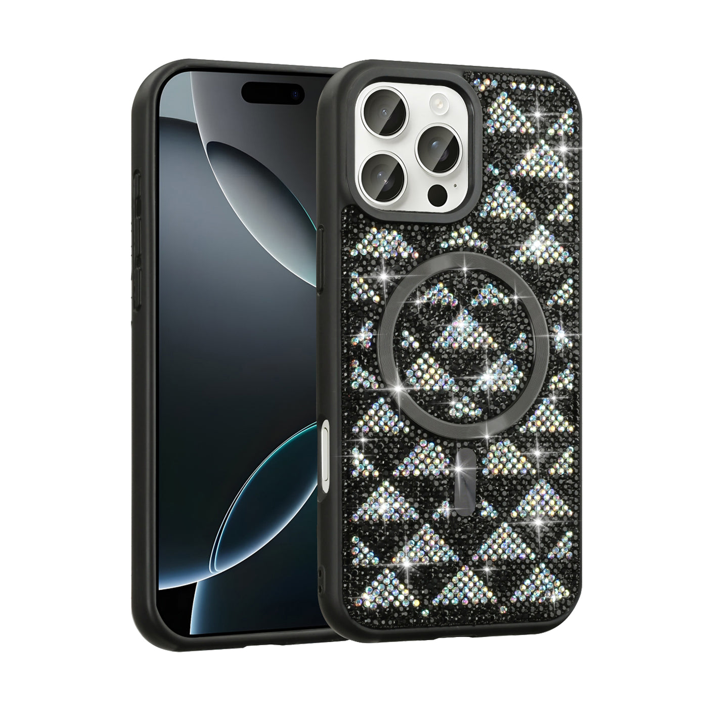 Funda Magnética Brillante iPhone 16 con Tarjetero